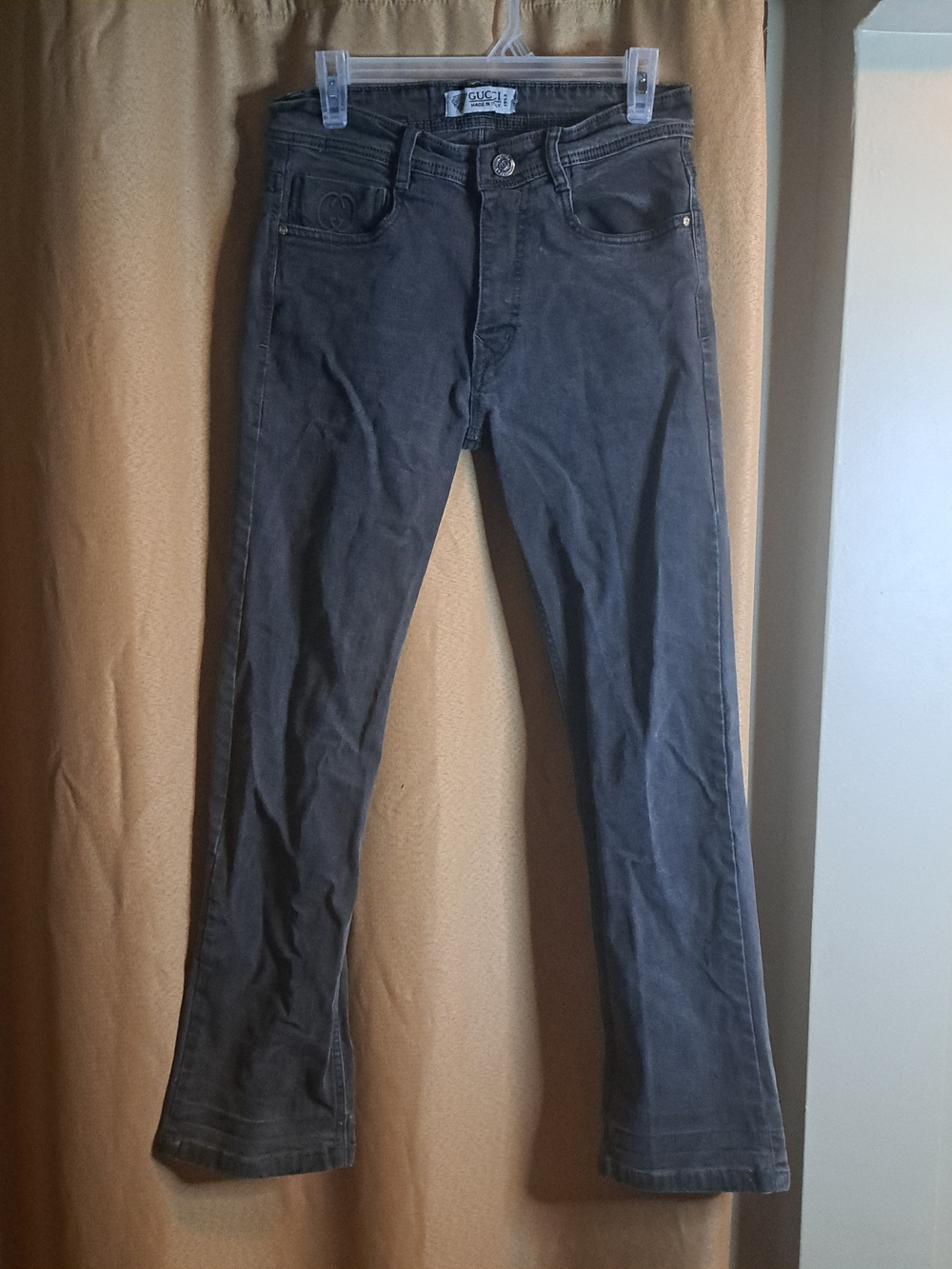 Gucci Men's Gray Bootcut Jeans